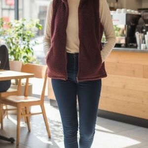 Women's Burgundy Vest